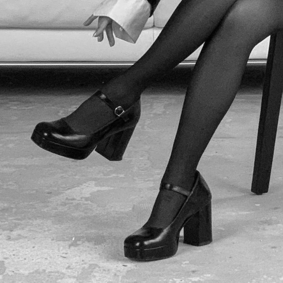 Leather platform heels - Picture 7 of 7